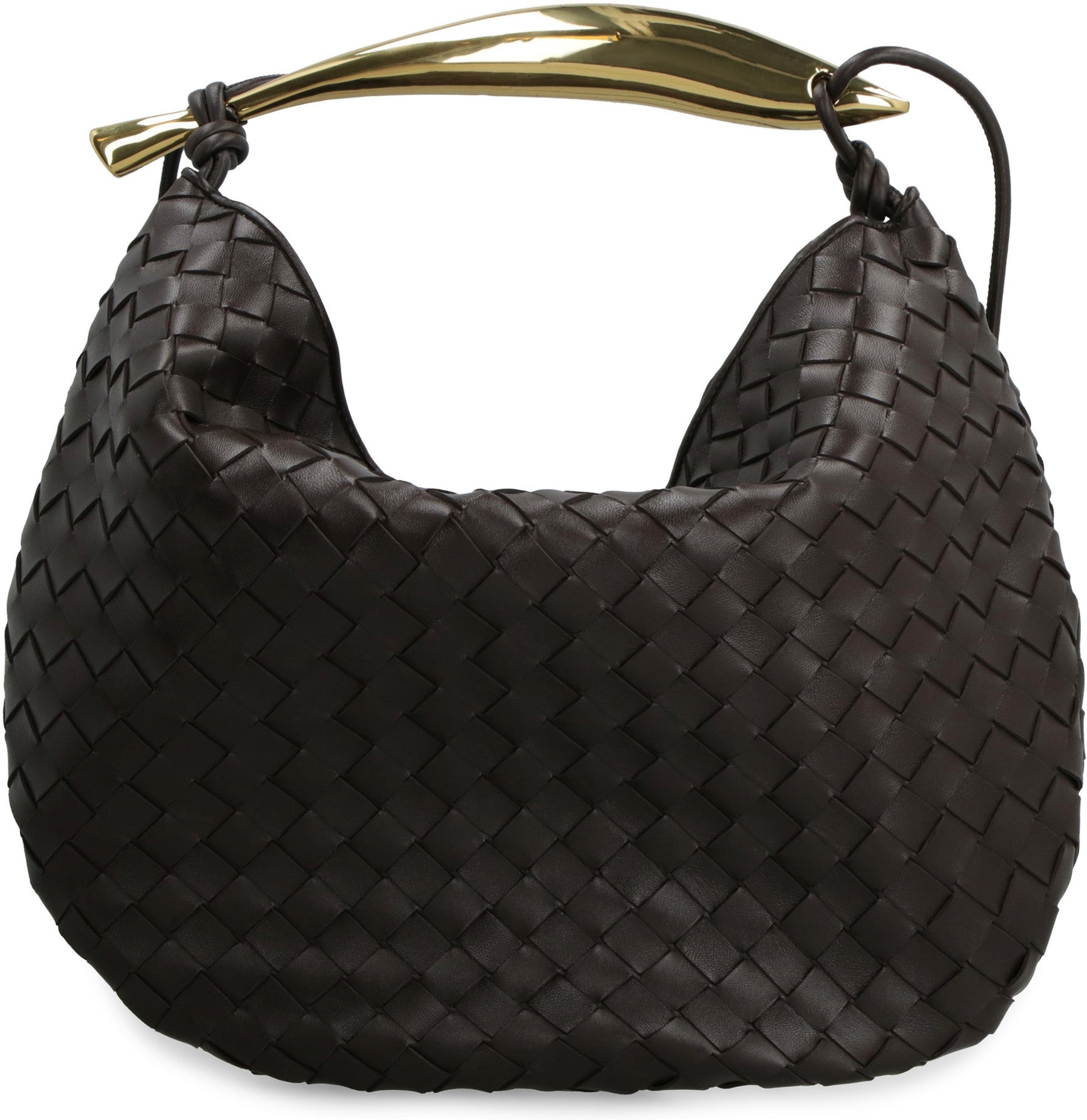 Sardine metal-handle Intrecciato-leather bag | Bottega Veneta